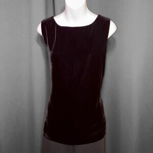 Josephine Chaus Black Velvet Tank Top
